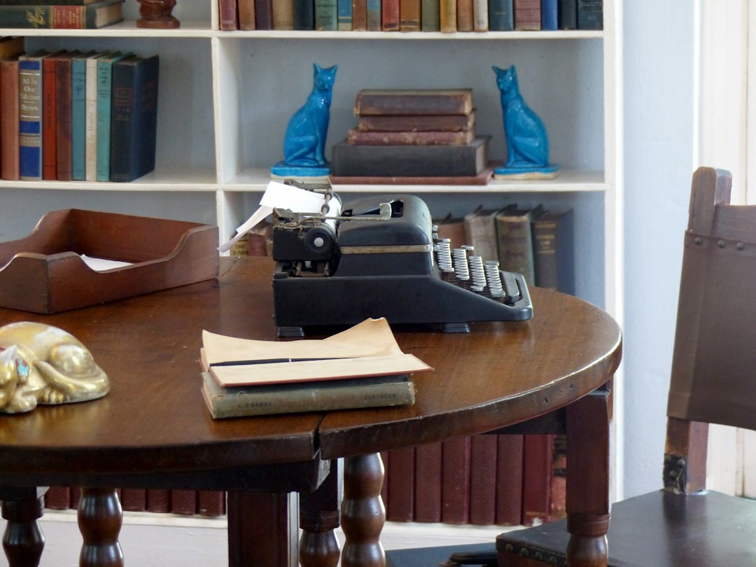 typewriter on desk