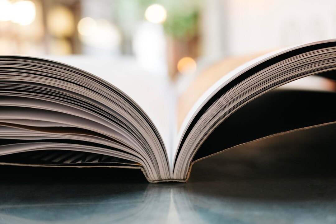 open book on table